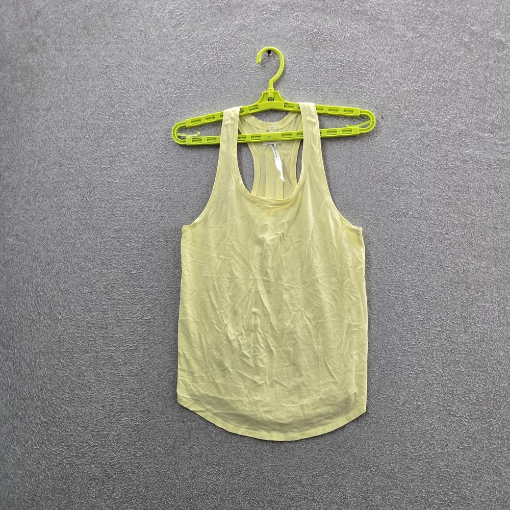 Lululemon Women Tank Top 4‎ Yellow Activewear Scoop Neck Pullover Racerback